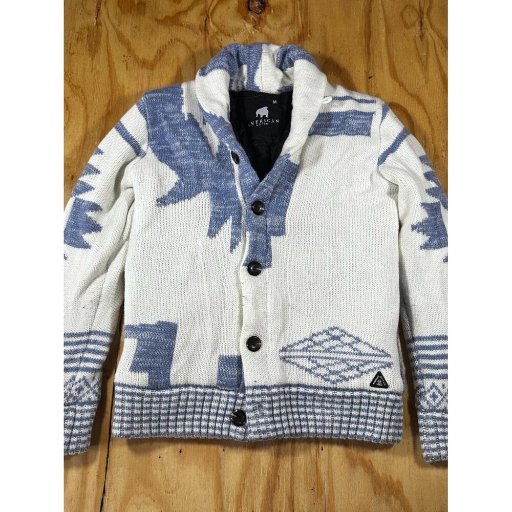 American Stitch Geometric Shawl Cardigan - Medium